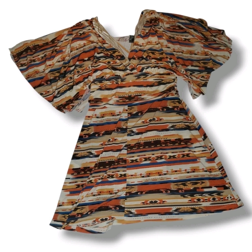 Colorful Patterned Kids Dress